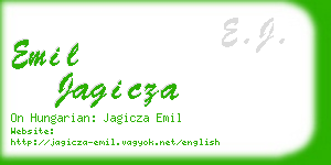 emil jagicza business card